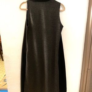 Black midi length vest
